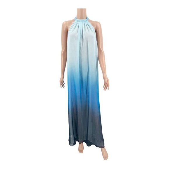 Jonathan Simkhai Dress Ombre Swim Cover-Up Maxi Blue Size S | NWT Resort Patio - Picture 3 of 13